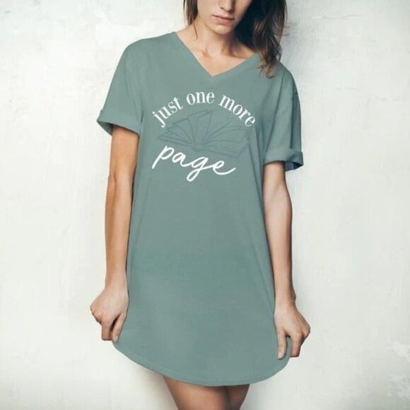 Hello Mello NWT Sleep and Lounge Book Lover top (S/M) Long Tunic Pajama Top - Picture 1 of 4